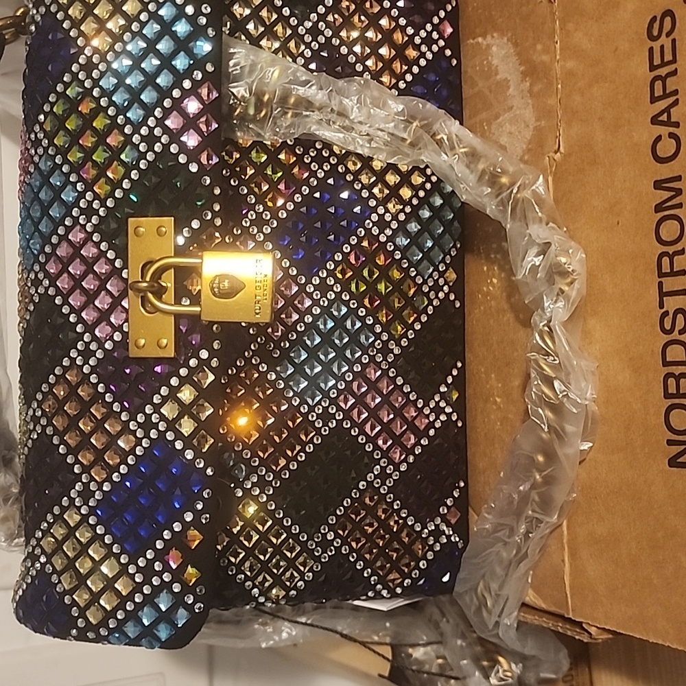 Kurt Geiger Multicolor Crystal Studded Purse - Picture 6 of 6